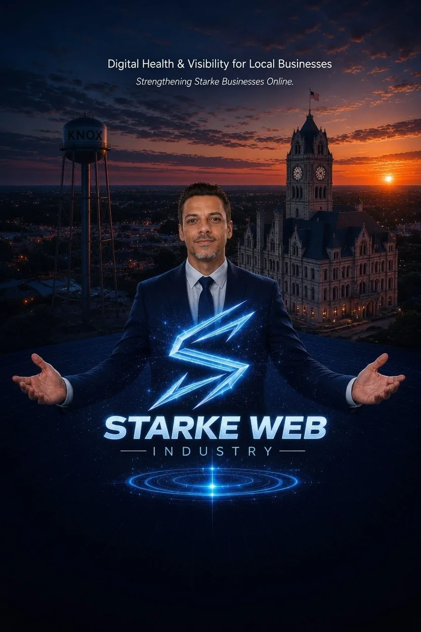 Founder of Starke Web Industry in Knox, Indiana — web design, local SEO, and AI search optimization for Northwest Indiana businesses